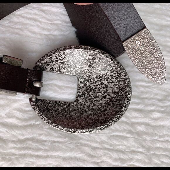 Vintage Style Genuine leather Belt with Floral Engraved Pattern Buckle - Picture 14 of 16